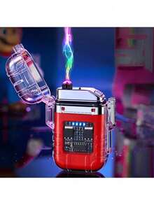 Rechargeable Electric Lighter With LED Light Via USB - 1 pieza - Ver 6