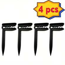 4pcs Beach Towel Clips, Plastic Clamps For Beach And Camping, Multi-Functional Towel And Picnic Mat Holder, Outdoor Accessories With Strong Grip And Anti-Wind