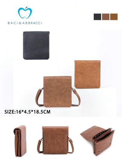 Borsa Uomo A Tracolla Di Prima Scelta, Leggera Con Ampia Capacità, Durevole, Di Stile Aziendale Minimalista, Adatta Per Pendolarismo Quotidiano E Shopping, Adatta Come Regalo