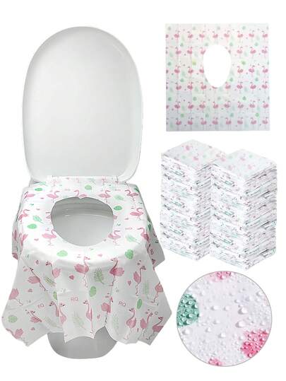 10个装一次性马桶盖，便携式旅行必备大号防水马桶座，适用于家庭、旅行、公共厕所，可完全覆盖马桶