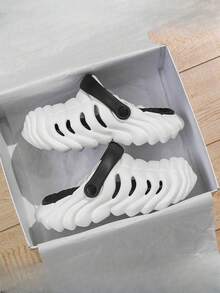 Men's New Fashion Slippers, EVA House Sandals Indoor Outdoor Soft Bottom Slippers, Super Comfortable Non-Slip Bathroom Shower Slippers, Suitable For Beach, Shower, All Season Casual Shoes, Non-Slip EVA Indoor/Outdoor Applicable Slippers - White - View 6