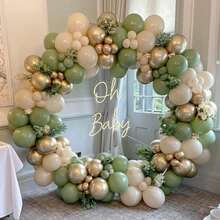 1 Set Round Gold Backdrop Stand - Metal Balloon Arch Kit Suitable For Birthday, Wedding, Bridal Shower, Graduation, Anniversary, Baptism, Summer Themed Party, Home Decor, Valentine's Day, Halloween, Christmas, Thanksgiving - Gold - View 4