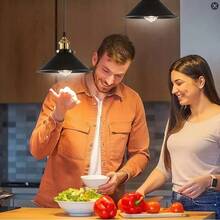 1 件现代简约餐厅吊灯，意式简约黑色裙灯适用于客厅、酒吧、茶室，复古高端单/3 头吊灯 - 220MM小雨傘吊燈 - 查看 7