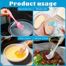 耐热硅胶涂抹刷，适用于烘焙和烧烤 - 适用于洗碗机的糕点刷，6.7 英寸不脱落油刷，适用于酱汁、烹饪、厨房（多色） - 彩色 - 查看 7