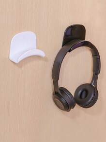 1pc Plastic Wall Mount Hanger Rack For Bags, Headphones, Ties, Scarves, Headset, Bluetooth Earphones Storage, Suitable For Dorm, Entryway No-Drill