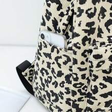 Leopard Print Backpack, New Student/Travel/Casual Backpack, Large Capacity, Lightweight, University/Commute - Multicolor - View 5