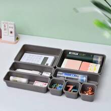 Set organizer per cassetti da 8 pezzi, sistema di organizzazione dei cassetti in plastica, organizer per cassetti per calze, biancheria intima, vestiti, pettini, ufficio e elettrodomestici da cucina, tornando a scuola
