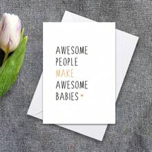 New Parents Congratulations Greeting Card With Envelope, Baptism, Pregnancy Celebration Card, Suitable For Anyone, Funny Greeting Card, Humor Card