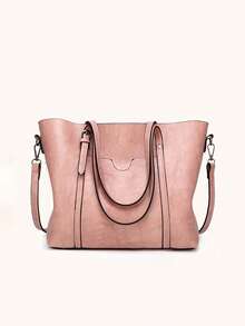 Túi Tote Da Mềm Màu Trơn Đa Năng Phong Cách Retro Cho Mẹ, Túi Xách Đeo Vai Đa Năng Có Sức Chứa Lớn Hoàn Hảo, Túi Đeo Chéo Túi Xách Công Sở, Thích Hợp Cho Các Chuyến Đi Chơi, Chuyến Công Tác, Mua Sắm, Đi Làm/Đi Làm, Văn Phòng, Ngày Lễ, Du Lịch, Sử Dụng Hàng Ngày - Màu xanh lam - Xem 9