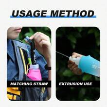 WRELS 1pc 150/250ml/500ml Gradient-Colored, Stylish, Portable, Foldable And Lightweight Soft Water Bottle For Running Hiking Cycling