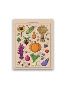 1 件山谷海报视频游戏灵感艺术蔬菜水果食物帆布画海报适用于客厅家居装饰节日和生日礼物、办公室装饰布置艺术品可选框架、带框架的墙壁艺术厨房装饰