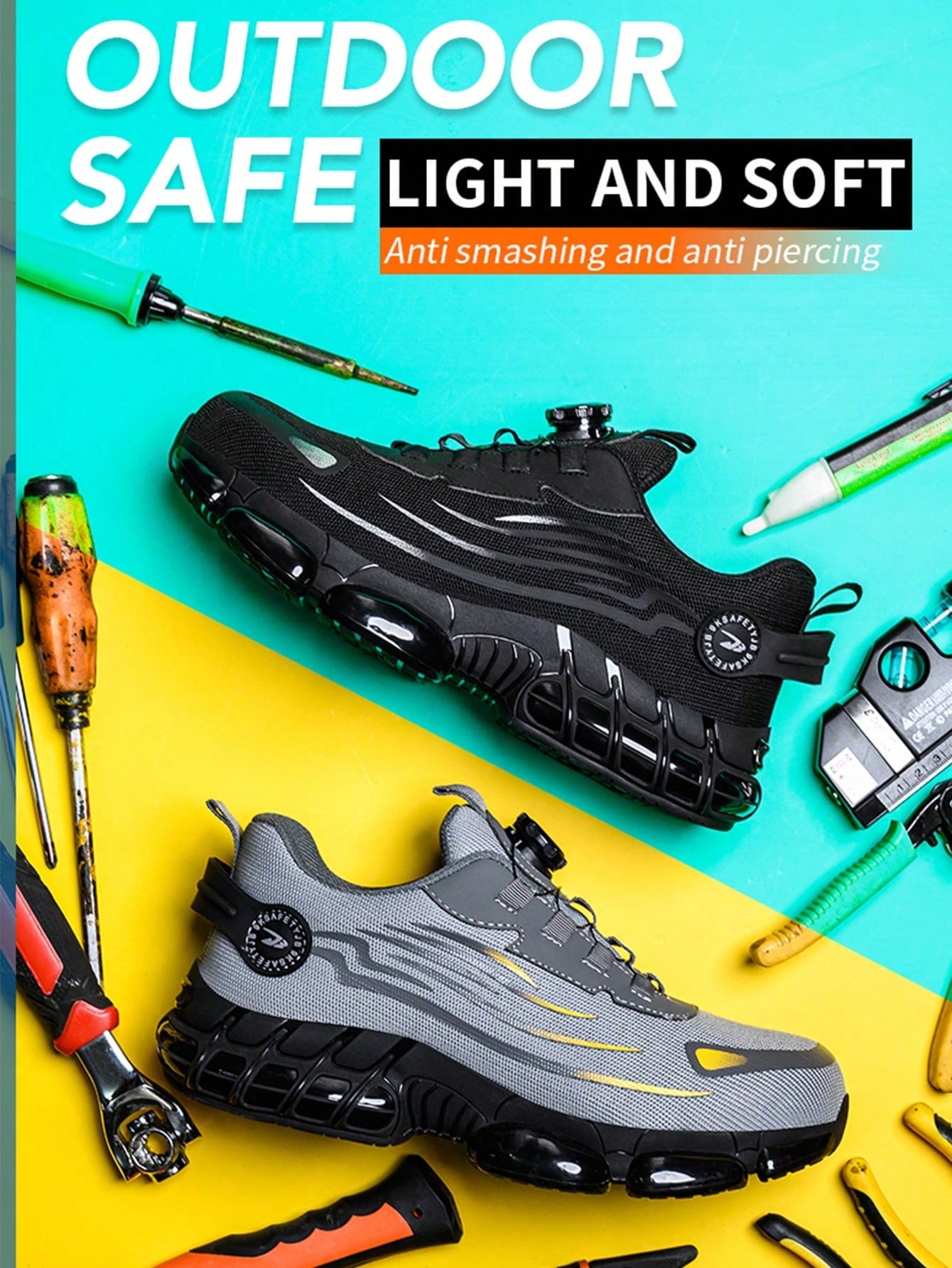 بوت عمل صناعية مريحة ذات أزرار دوارة، بوت رياضية ب...