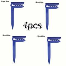 4pcs Beach Towel Clips, Plastic Clamps For Beach And Camping, Multi-Functional Towel And Picnic Mat Holder, Outdoor Accessories With Strong Grip And Anti-Wind