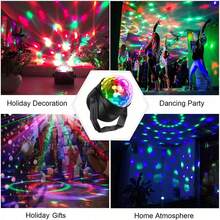 2pcs Remote Control DJ Lighting Disco Ball, RGB Strobe Stage Par Lamp With 7 Lighting Modes, Sound Activated For Home Room, Party, Birthday, DJ, Bar, Karaoke, Halloween, Christmas, Wedding Show, Club - Two Pack - View 9