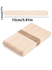 100pcs Large Wooden Craft Stick, 6-Inch (Approximately 15cm) Multifunctional Wooden Ice Cream Craft Stick Ice Cream Stick, Used For Waxing, Mixing, Craft Projects, Tongue Suppressors, Plant Labels