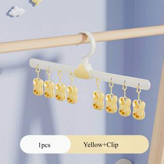 1x draaibaar droogrek voor kleding, ondergoed, onderbroeken, sokken, mutsen en antislip droogrek met meerdere clips