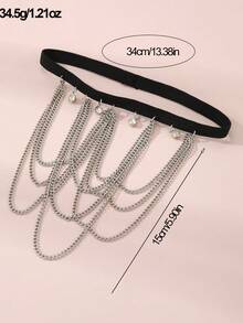 1pc Women Multilayer Chain Butterfly Star Leg Chain, Exaggerated Sexy Lace Elastic Rope Leg Chain, Suitable For Daily Wear,Gift - Multicolor - View 9