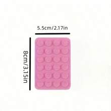 2pcs 24-Hole Silicone Suction Cup Phone Holder, Portable Mount Stand For Various Phone Cases, Non-Slip Adhesive For Video Calls, Selfie