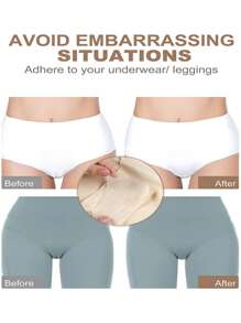 2 Confezioni di adesivi in silicone senza cuciture antiscivolo per protezione intima, per donna, traspiranti e confortevoli, adatti per costumi da bagno, pantaloni yoga, abbigliamento da tennis, bikini