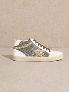 DAISY – Multicolor High-Top Sneakers With Studded Stripe Detail