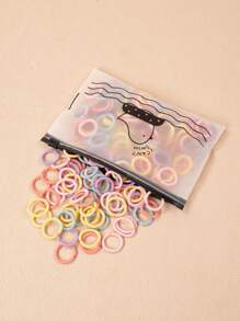 100 piezas de ligas para el cabello rojas pequeñas para niños, accesorios elásticos para el cabello que no dañan el cabello, adecuados para Año Nuevo, Navidad, decoración del cabello infantil