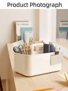 Minimalist Portable Storage Box, Suitable For Snack, Cosmetic, Office Desktop Organizer Basket, Kitchen & Bathroom Caddy, Desk Top Acrylic Transparent Storage Box, Pen Holder, Book Stand, Document Shelf