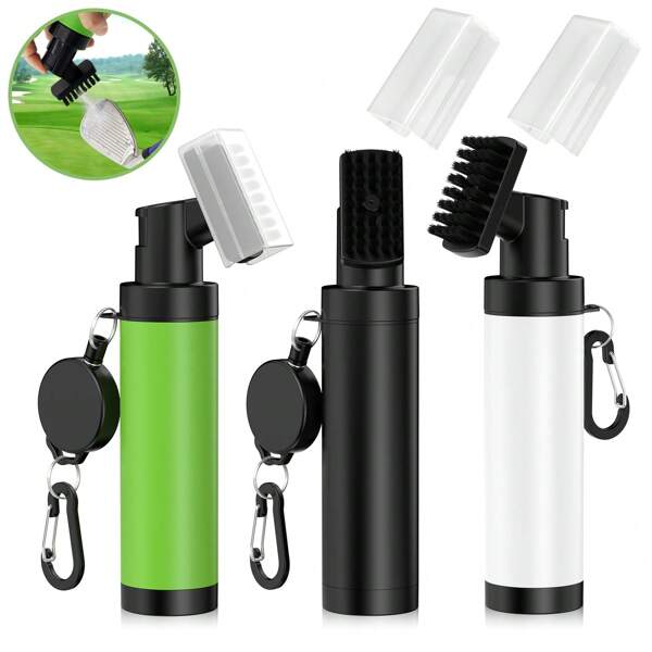 Golf Club Cleaning Water Sprayer Brush, Pressurized Spray Bottle With Rope Handle, Portable Golf Club Cleaning Brush, Upgraded 360° Spraying Golf Accessories
