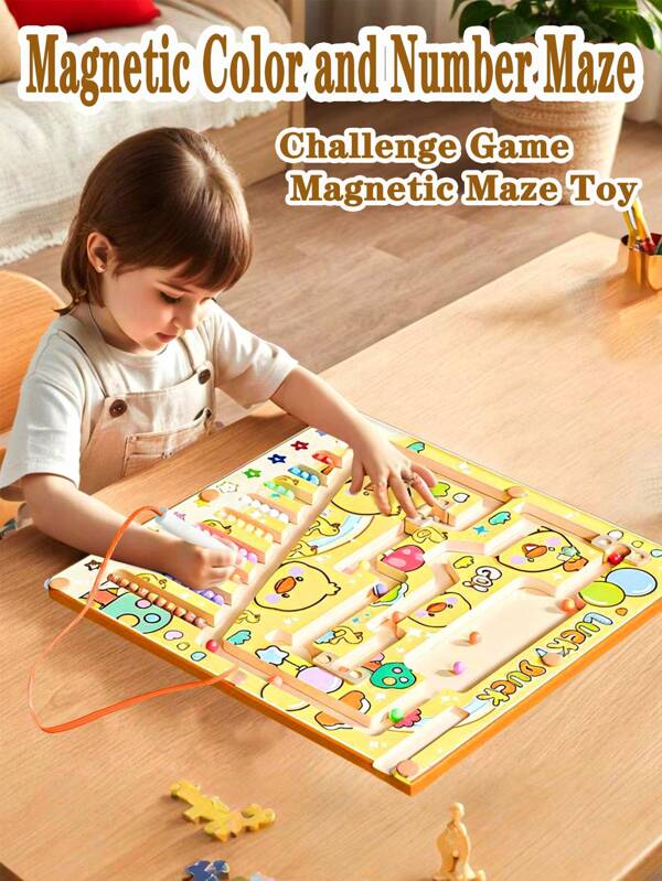 Children's Magnetic Maze Ball Toys, Children's Puzzle Early Education, City, Dinosaur, Duck, Space, Maze, 3-6 Year Old Children's Focus And Logic Training, Educational And Intellectual Development Toys, Birthday Gifts