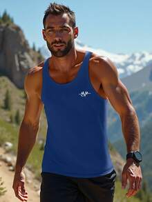 Men's Fitness Outdoor Sleeveless Top, Loose And Breathable Design, Suitable For Running, Gym, Basketball, Cycling, Yoga, Training And Casual Daily Wear, Outdoor Travel, Beach Vacation And Home Leisure, Suitable For Daily And Sports Occasions - Royal Blue - View 5