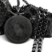 圣经之主英文宁静祈祷手吊坠项链男女款不锈钢黑色祝福链朋克基督教珠宝 - 項鍊 - 查看 5