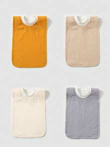 1 Yếm chống nước dãi cho bé, dài và cỡ lớn, yếm ăn vải muslin mềm, khăn lau mặt cho trẻ mới biết đi, yếm chống nước, khăn lau mặt, tiện lợi - Nhiều màu - Xem 9