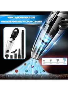 Vacuum Cleaner For Car Portable Vacuum Cleaner Wireless Handheld Vacuum Cleaner, Efficient Home And In Car Cleaning, Father's Day Gift Mother's Day Gift