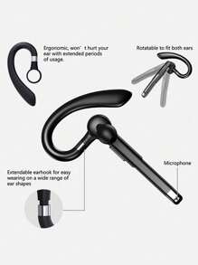 ENC Noise-Proof Wireless Headphones With Dual Microphones - Hands-Free Earbuds For Computer, Mobile, Truck Drivers, And Home Offices - Long-Lasting Lithium-Polymer Battery, Type-C Jack, And Wireless Charging Case Included