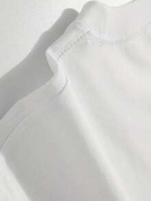 (220 Cotton T-Shirt) Men's Casual Soft 100% Pure Cotton Full Neck Round Neck Short Sleeved T-Shirt With Portrait And Letter Print - 白色 - 查看 6