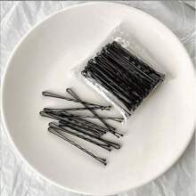 50/150 Stücke minimalistischer schwarzer einteiliger flacher Haarklammern, Wellenförmige Haarklammern Stylingwerkzeuge