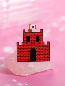 1PC Cool 3D Game Castle City Enamel Pin Cartoon Street View Childhood Memory Brooch Backpack Lapel Badge Jewelry Gift For Friends ﻿ - Multicolor - View 2