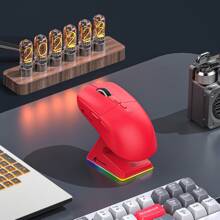 ATTACK SHARK X6 Lightweight Wireless Gaming Mouse With 3 Modes, Wired 2.4G Bluetooth 5.2, Charging Dock With Up To 26K DPI RGB Backlight, Suitable For Laptops