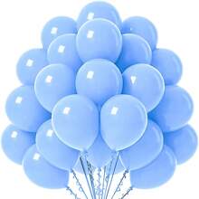 87pcs Pastel Blue Balloons Different Sizes 18 12 10 5 Inches For Garland Arch, Premium Blue Latex Balloons For Birthday Wedding Baby Shower Bridal Shower Party Decorations