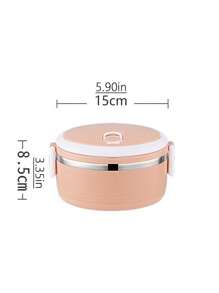 Round Bento Lunch Box With Lid, Sealed Meal Container, Portable Lunch Box (Keeps Food Warm For About 1 Hour, Better With A Thermal Bag. Open The Vent On The Lid Before Opening)