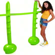 1 pieza Juego de Limbo inflable portátil - Kit de juego de Limbo inflable de PVC - Poste bajo portátil, adecuado para cumpleaños, bodas, despedidas de soltero y celebraciones en general - Diversión y poste de Limbo para fiestas de Año Nuevo, Día de San Valentín, Día de la Independencia