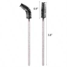 Kit de extensión de pestañas 50/100/500, Micro aplicador desechable, Cepillo de cejas y pestañas de cristal, Pincel de labios, Rizador de pestañas