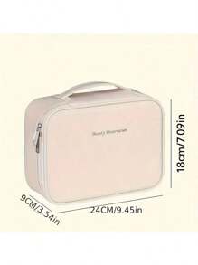 1pc.Travel Toiletry Bag - Space-Saving And Easy To Access, PU Material, Large Capacity Cosmetic Storage Box, Suitable For Travel, Multi-Functional Storage Bag, Perfect For Outdoor Use