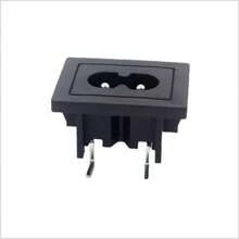 AC 8-Shaped Power Socket, 31*24cm Solid Copper 2-Hole Socket, Adapter Female Socket - Black - View 6