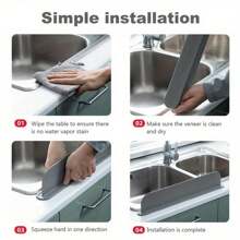1 pièce Écran anti-éclaboussures pour évier de cuisine, barrière imperméable utile pour évier, baignoire, robinet, dosseret, flexible, sans électricité nécessaire, installation facile