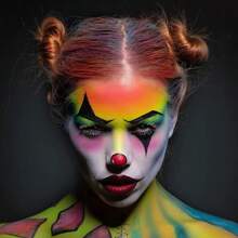 Pinturas corporales negras (70g) y blancas (70g) con 2 pinceles - set de pintura facial para maquillaje teatral, Halloween, maquillaje de carnaval, maquillaje de fiesta, resistente al agua y de larga duración.