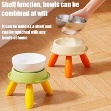 Erhöhte Katzennäpfe, angehobene Katzenfutter-Schüssel, geneigte Katzenschüssel, Haustier-Futter- und Wasserschale, schützt die Wirbelsäule, verhindert Erbrechen, katzenschnurrbart-freundlich, rutschfest, spülmaschinenfest