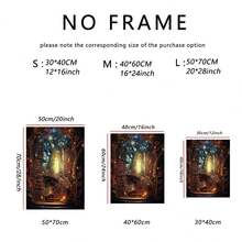 3pcs Modern Fantasy Library Books, Mythical Art, Wall Arts Canvas Posters, HD Printing Optional Frame, Living Room, Bedroom, Bathroom Home Decoration Hanging Paintings ,Wall Art With Frame - Multicolor - View 9