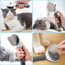 1pc Pet Deshedding Brush - Cat & Dog Grooming Tool | Durable & Gentle Design, Easily Removes Loose Hair - Upgrade Your Pet Grooming Routine - Multicolor - View 4