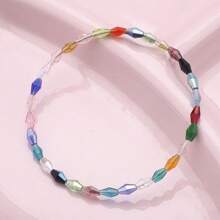 200 pièces de perles en cristal de verre colorées de 3x6 mm, pour la création de bijoux DIY