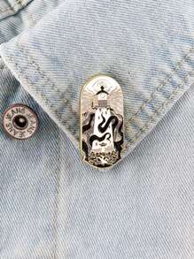 1 Peça Broche de Liga de Zinco com Desenho de Polvo e Farol, Alfinete de Esmalte Gótico, Decoração Casual Única para Jaqueta, Mochila, Bolsa Escolar Kpop, Bolsa de Suprimentos de Professor, Acessórios de Escritório, Camisas, Joias, Acessórios de Outono-Inverno, Adequado para Adolescentes, Jovens, Homens, Casual, Outdoor, Atlético, Férias, Presentes de Formatura, Aniversário, Roupas Diárias, Prendas Engraçadas e Fofas para Professores, Acessórios de Halloween, Dia dos Professores, Acessórios de Fantasia, Presentes de Natal para Homens, Alfinetes de Bolsa